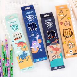  48 db 2B ceruza radírral, gyermekeknek, iskolai ünnepségre ajándék, dinoszauruszos (HMQB48-KL)