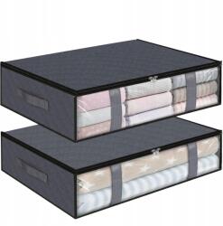 EdiBazzar Fiókos rendszerező Ruhaszekrény Ágyneműhuzat 2db Védőtáska Szürke (Szary organizer do szafy szuflady 2szt zestaw)