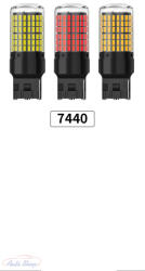  7443 W21-5W Canbus led izzó pár Piros