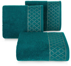  Layla minőségi törölköző fényes díszítéssel Sötét türkiz 30x50 cm (455025)