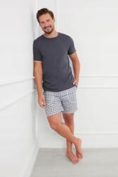 Italian Fashion Férfi pizsama Albert kk grafit/nyomott mintás r XXL Italian Fashion