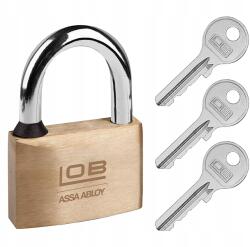 LOB lakat KD40M sárgaréz patentos Assa Abloy (kłódka Lob KD40M mosiężna zatrzaskowa)
