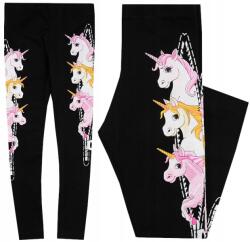  Getry Leggings Pamut Unikornis fekete 110 H003A (qio09)