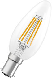 OSRAM LED izzó B35 B15D gyertya 3.4W = 40W 470lm 2700K Meleg 300° Izzószálas STAR CLASSIC Osram (4099854468131)