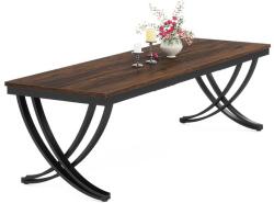 Tresko Tribesigns nagy étkezőasztal -200×70×75 cm, ipari stílus, barna/fekete