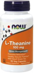 NOW NOW L-Theanine 100 мг, Теанин с листа от зелен чай, 90 капсули