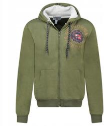 Geographical Norway Geo Norway férfi sport pulóver meleg pamut sport cipzáras (WZ3028H/GN-Kaki)