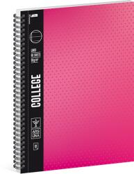 Ars Una Spirálfüzet ARS UNA College A4 80 lapos vonalas pink (95135625) - tonerpiac