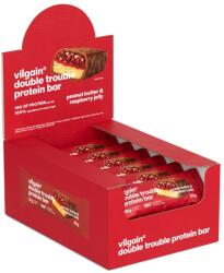Vilgain Multipack 12 pièces - Double Trouble Protein Bar -⁠ kétrétegű, csokoládéval bevont mogyorós szelet, 29% magas minőségű fehérje, tartósítószerek és színezékek nélkül
