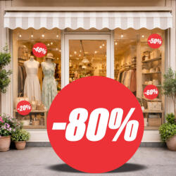  80% Kirakat akció kedvezmény matrica