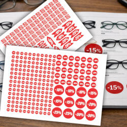  90% Katalógus akció kedvezmény matrica 9mm