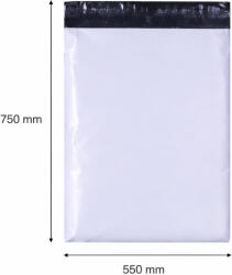  Futártasak, futár zacskó 550x750 mm szürke (1 darab)