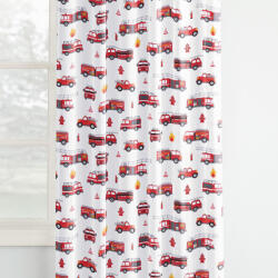 Goldea gyerek pamut függöny - tűzoltóautók 220x150 cm