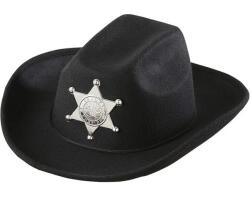 Widmann Cowboy / Sheriff kalap gyerekeknek - fekete (MOL-0484P)