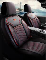 Panda Set Huse Scaune Auto Panda Praga, cu fermoare pentru bancheta rabatabila, negru rosu, 11 piese
