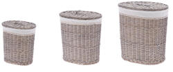 AdTrend Set 3 cosuri rufe gri 35, 5 x 24, 5 x 40, 43 x 30, 5 x 48, 50 x 37 x 56, 5 cm (110938)