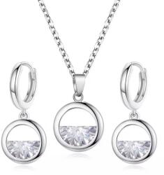 ADM Set Bijuterii Dama Glow , Colier cu Pandantiv E i Cercei, Design Elegant cu Stralucire Intensa (C2042)
