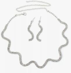 ADM Set Bijuterii Dama ADM Emeline , Colier E i Cercei cu Cristale, Design Elegant E i Feminin (C2043)