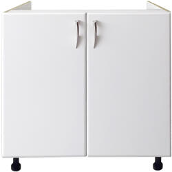 International Service Padova -Masca Chiuveta , Alb/usi MDF vopsit Alb, 80x52x 82 cm