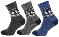 TifanTEX Șosete bărbătești din lână de oaie Alpaca, model norvegian cu ren () (0732F2)