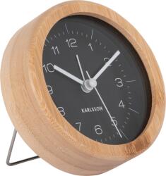 Karlsson Ceas deșteptător Neat Bamboo, rotund, negru (KA5923BK)