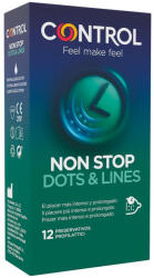 CONTROL - Nonstop pontok és vonalak óvszer 12 db (ESD-194282A11X)