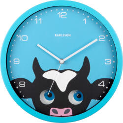 Karlsson Ceas de perete Peekaboo Cow, albastru deschis (KA5997BL)