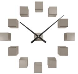 Karlsson Ceas de perete DIY Cubic, gri închis metalic (KA5974GY)