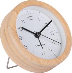 Karlsson Ceas deșteptător Neat Bamboo, rotund, alb (KA5923WH)