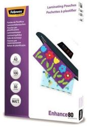 Fellowes Lamináló fólia, A3, 80 mikron, matt, 100 db/doboz, Fellowes® (5452003) - tonerpiac