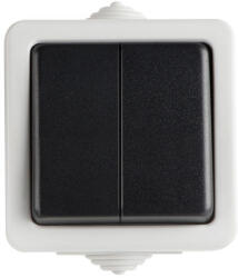 Kanlux TEKNO 05-1028-143 fek Kettős váltókapcsoló IP54 25352