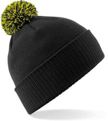 Beechfield B 450 SNOWSTAR / Sapka - fekete/lime zöld Universal (530450d8299)