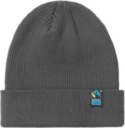Neutral O 93056 FAIRTRADE / Kötött biopamut sapka - antracitszürke (77935666099)