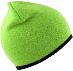 RESULT RC 046X / Megfordítható kötött sapka - lime zöld/fekete Univerzális (28046X97699)