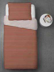 Profod RENFORCE / Csíkos, gombos ágyneműhuzat - fahéjszínű 140x220 cm (prof_2461)