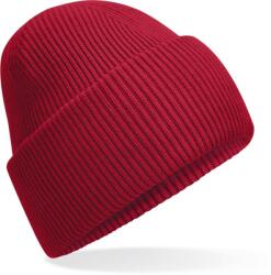 Beechfield B 385R RECYCLED / Kötött sapka mandzsettával - piros Univerzális (53385R24899)