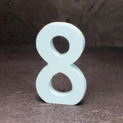  Fa asztalszámok fehér 8-as 1db/csomag - esküvői és kerti parti dekorációhoz