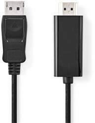 Nedis CCGL37100BK30 Display port dugó - HDMI dugó kábel 1080p, 3m