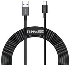 Baseus Superior USB Type-A/USB Type-C Gyorstöltős adatkábel 2m, fekete (CATYSA01) (CATYSA01)