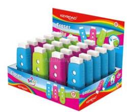 Keyroad Radír, PVC mentes 20 db/display Smile Eraser vegyes színek (KEYROAD_38449) (KEYROAD_38449)