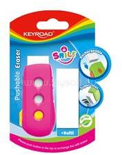 Keyroad Radír, PVC mentes 2 db/bliszter Smile Eraser vegyes színek (KEYROAD_38461) (KEYROAD_38461)
