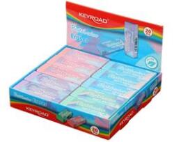 Keyroad Radír, PVC mentes 20 db/display Pastel Color vegyes színek (KEYROAD_38448) (KEYROAD_38448)
