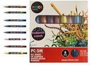uni Dekormarker 0, 9-1, 3mm, Posca PC-3M 8 db-os készlet, csillámló (UNI_48105) (UNI_48105)