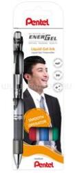 Pentel Rollertoll zselés 0.7mm, EnerGel BL77-4, fekete, kék, piros, zöld (PENTEL_64723) (PENTEL_64723)