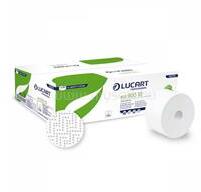 Lucart Toalettpapír 2 rétegű közületi átmérő: 19 cm 12 tekercs/csomag autocut 900 ID Eco Lucart_812178S fehér (LUCART_46398) (LUCART_46398)