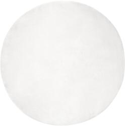 vidaXL Mű Nyúl Szőr Szőnyeg Olite Fehér Ø 200 cm Poliészter 42021627 (42021627)