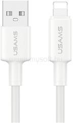 USAMS iPhone 14 Plus / 14 Pro Max / 14 Pro U90 adatkábel USB - lightning, 100cm, FEHÉR (SJ762USB01) (SJ762USB01)