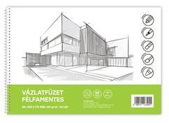 BLUERING Vázlatfüzet FÉLFAMENTES B/5 32 lap 120gr. Bluering (BLUERING_60425) (BLUERING_60425)