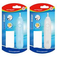 Keyroad Radír, elektromos, 1 db/bliszter, Electric, vegyes színek (KEYROAD_54335) (KEYROAD_54335)
