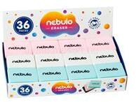 Nebulo Radír, logózott radír 3 színben, Nebulo (NEBULO_RL4C) (NEBULO_RL4C)